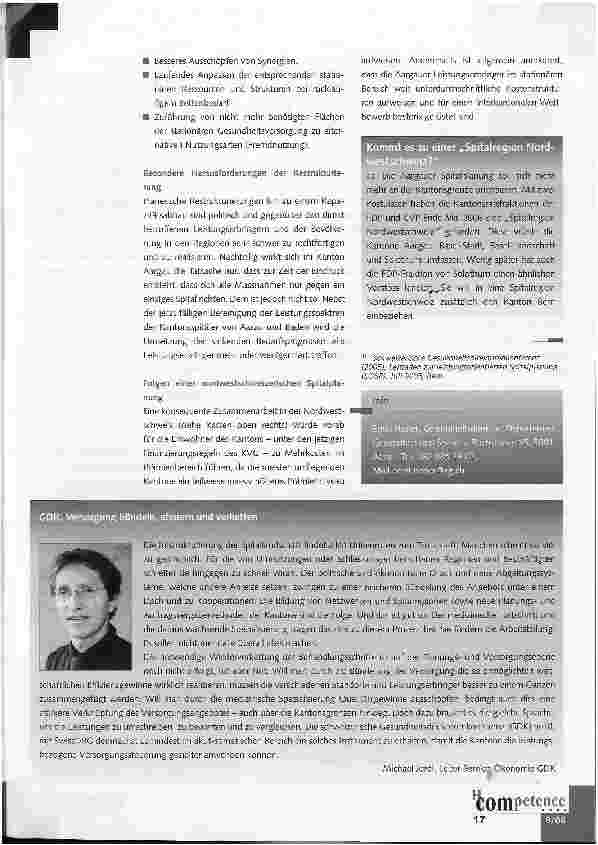 Vorschauseite 3: Spitalplanung neu konzipiert: Das Beispiel Aargau