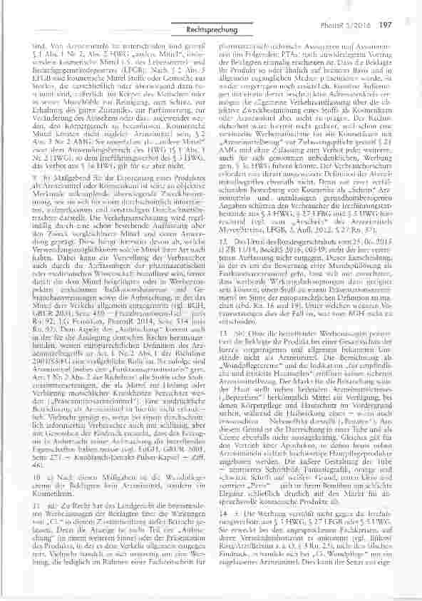 Vorschauseite 2: Abgrenzung Arzneimittel/Kosmetikum (Wundpflegecreme)