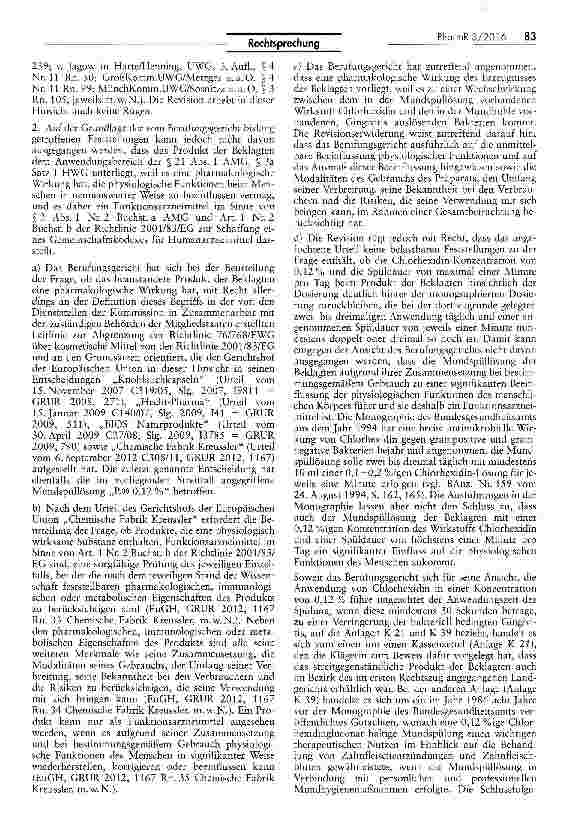 Vorschauseite 2: Mundspüllösung kein Funktionsarzneimittel (Chlorhexidin)