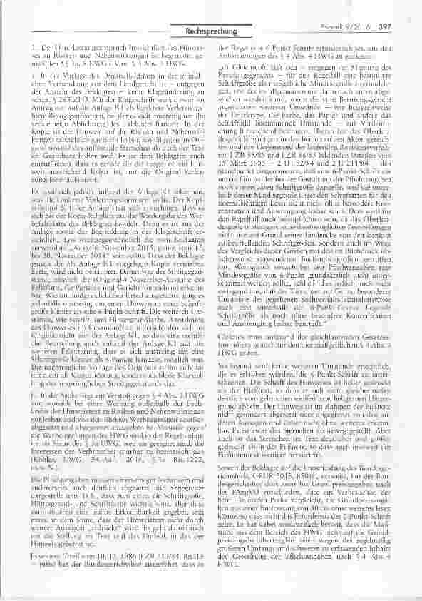 Vorschauseite 2: Unzulässigkeit der Zugabe von Geschenkkarten beim Kauf von Medizinprodukten