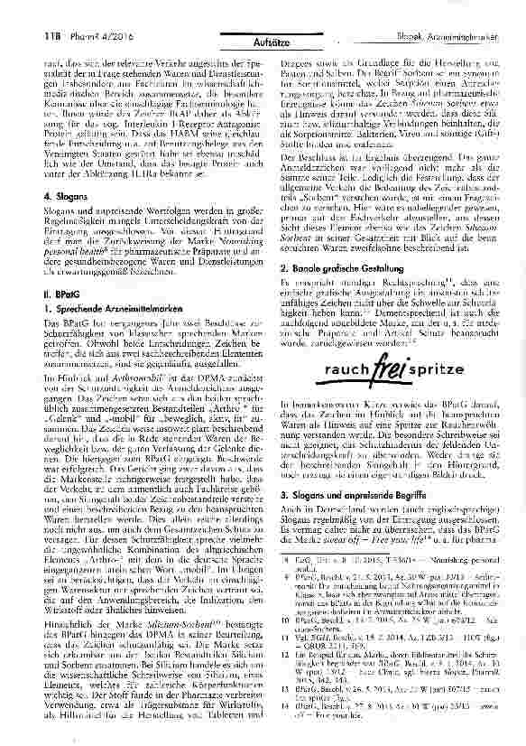 Vorschauseite 3: Die Entscheidungspraxis zu Arzneimittelmarken im Jahr 2015
