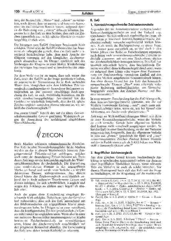 Vorschauseite 5: Die Entscheidungspraxis zu Arzneimittelmarken im Jahr 2015