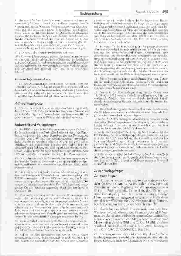 Vorschauseite 2: Deutsche Arzneimittelpreisbindung gilt nicht für holländische Versandapotheke