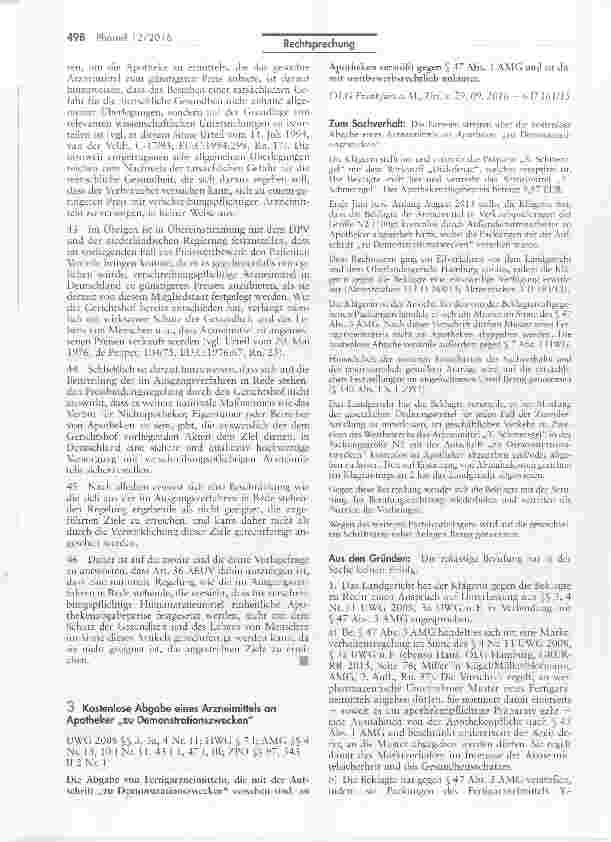 Vorschauseite 5: Deutsche Arzneimittelpreisbindung gilt nicht für holländische Versandapotheke