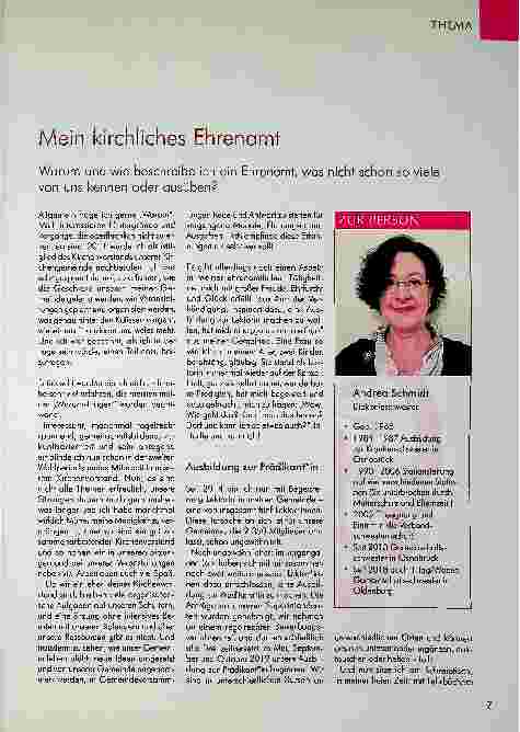 Vorschauseite 1: Mein kirchliches Ehrenamt: Warum und wie beschreibe ich ein Ehrenamt, was nicht schon so viele von uns kennen oder ausüben?