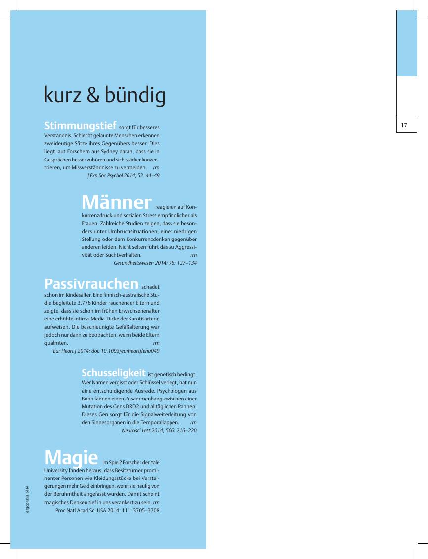 Vorschauseite 1: kurz & bündig