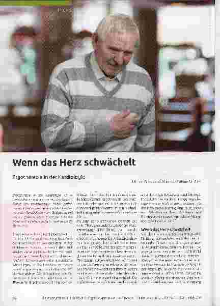 Vorschauseite 1: Wenn das Herz schwächelt. Ergotherapie in der Kardiologie.
