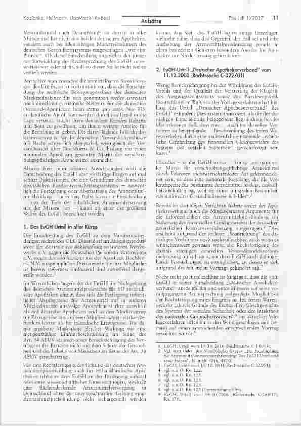 Vorschauseite 2: Das EuGH-Urteil zu DocMorris Rx-Boni
