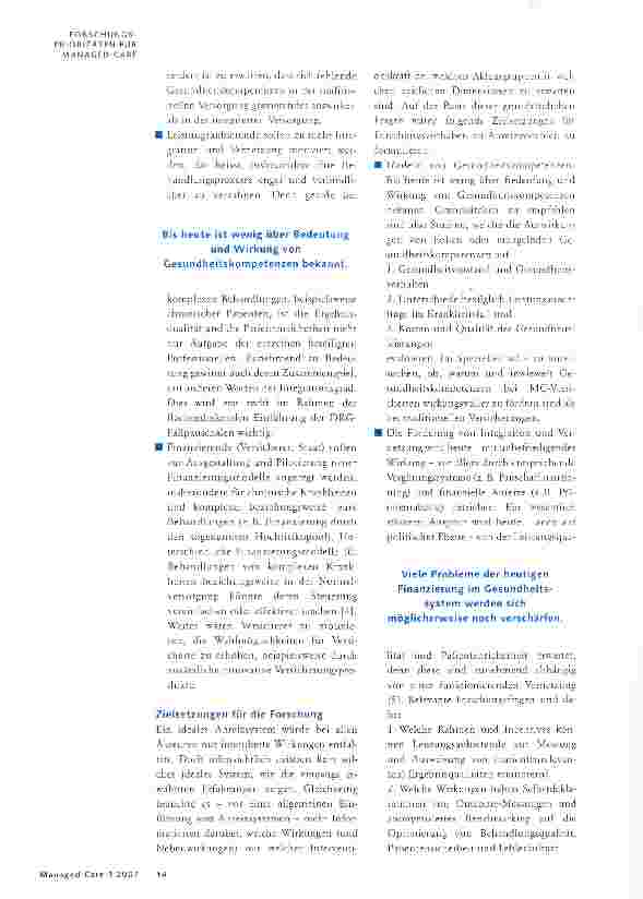 Vorschauseite 2: Versorgungsqualität als wissenschaftliche Herausforderung