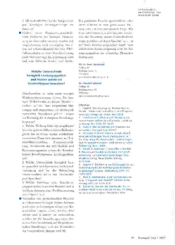 Vorschauseite 3: Versorgungsqualität als wissenschaftliche Herausforderung
