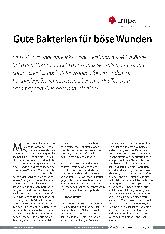 Vorschauseite 1: Gute Bakterien für böse Wunden