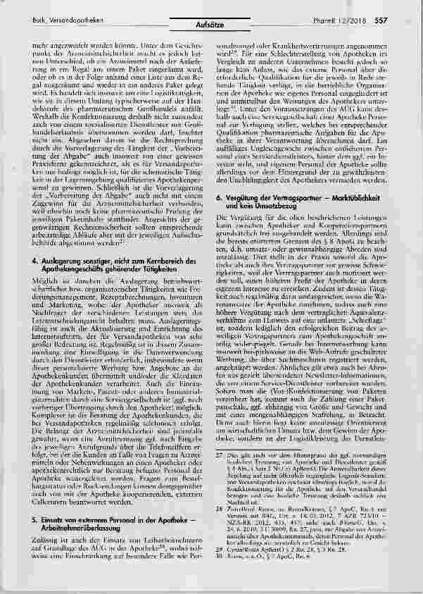 Vorschauseite 5: Versandapotheken im Fokus von Investoren Rechtliche Handlungsspielräume und rote Linien für die Kooperation mit externen Kapitalgebern