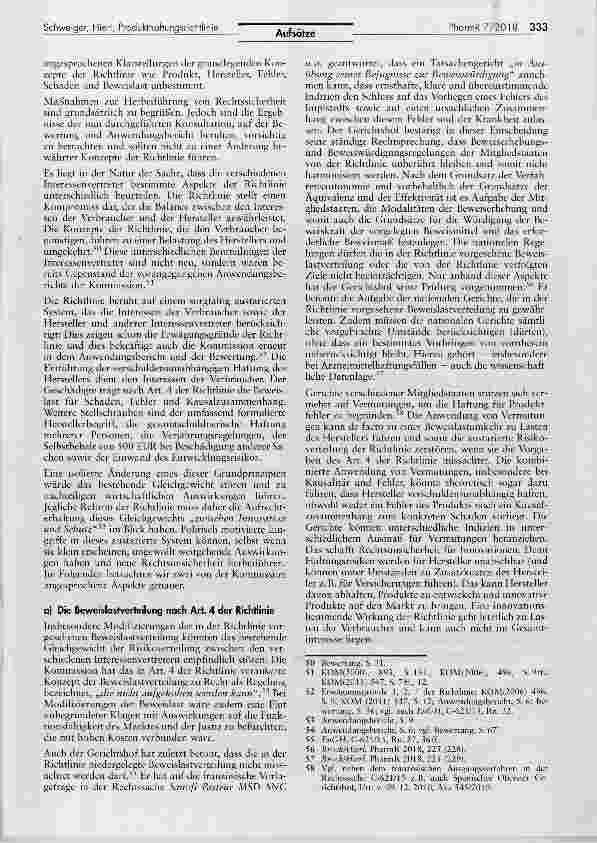 Vorschauseite 5: Produkthaftungsrichtlinie auf dem Prüfstand Die Beurteilung der Europäischen Kommission mit Blick auf die Arzneimittel-und Medizinproduktehaftung