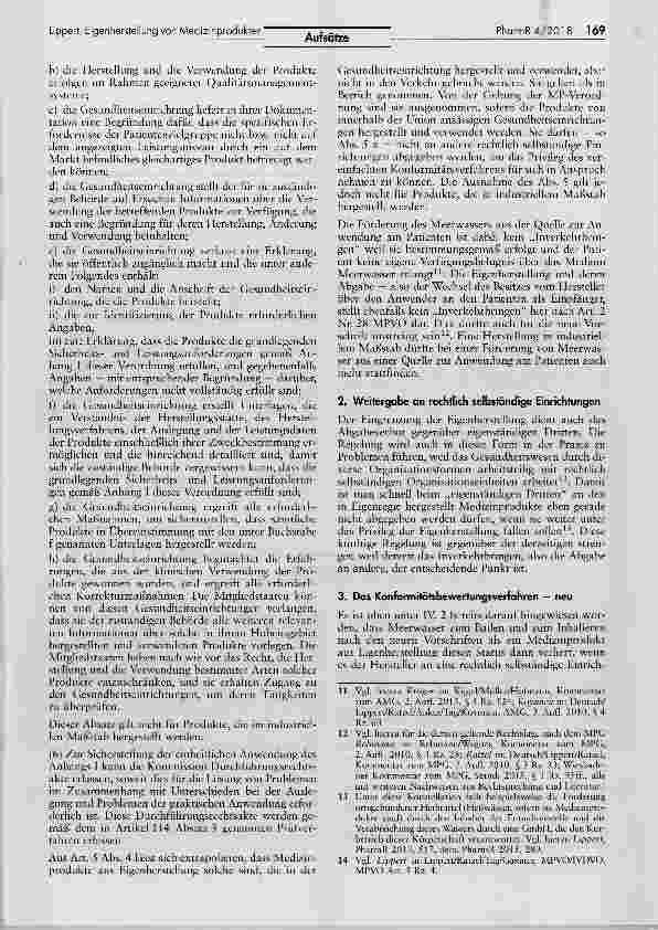 Vorschauseite 3: Die Eigenherstellung von Medizinprodukten am Beispiel des Meerwasserszum Baden und zum Inhalieren