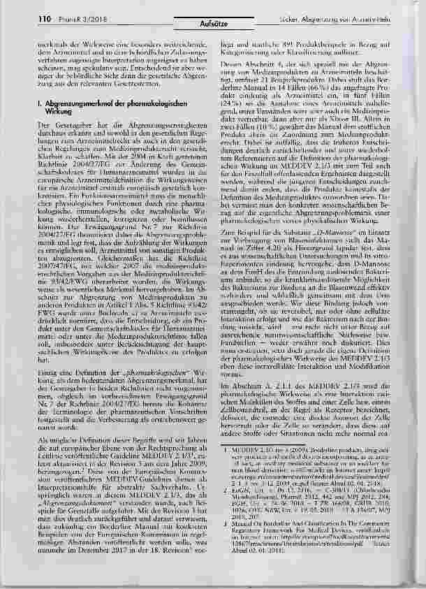 Vorschauseite 2: Abgrenzung von Arzneimitteln zu Medizinprodukten im Lichte des Borderline Manuals am Beispiel der Substanz „D-Mannose