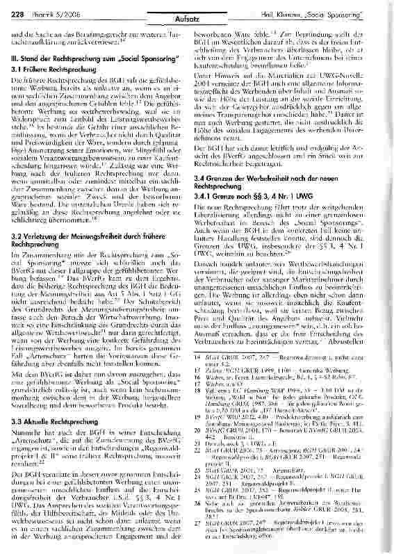 Vorschauseite 3: Die Werbung mit der sozialen Verantwortung — „Social Sponsoring im Bereich der Arzneimittelwerbung