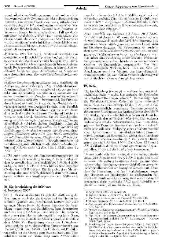 Vorschauseite 2: Die Abgrenzung von Arzneimitteln und Zwischenprodukten -Zur Auslegung von § 2 AMG aus strafrechtlicher Sicht