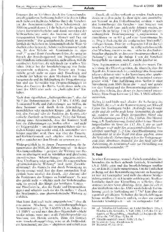 Vorschauseite 3: Die Abgrenzung von Arzneimitteln und Zwischenprodukten -Zur Auslegung von § 2 AMG aus strafrechtlicher Sicht
