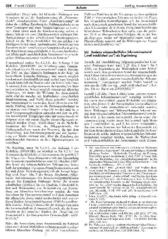 Vorschauseite 2: Wissenschaftlichkeit im Arzneimittelrecht - Zum Begriff des jeweils gesicherten Standes der wissenschaftlichen Erkenntnisse - (Teil 2)