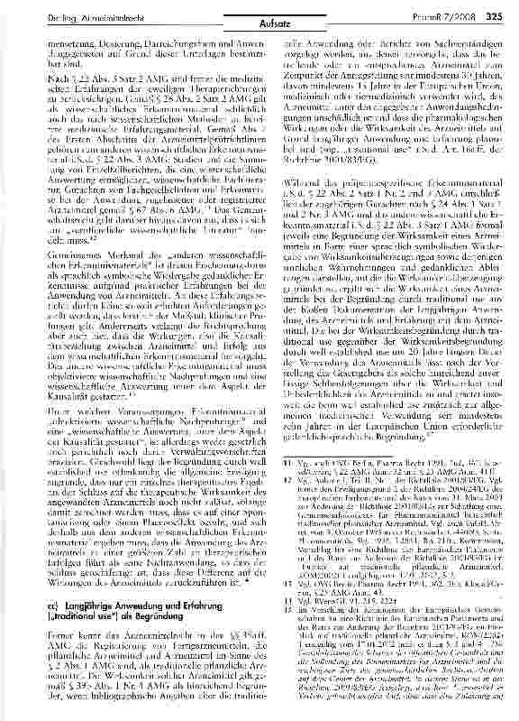 Vorschauseite 3: Wissenschaftlichkeit im Arzneimittelrecht - Zum Begriff des jeweils gesicherten Standes der wissenschaftlichen Erkenntnisse - (Teil 2)