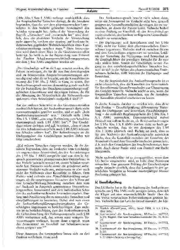 Vorschauseite 6: Die reformierte Arzneimittelhaftung im Praxisfest