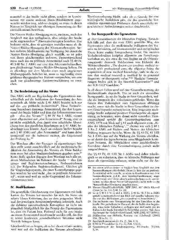 Vorschauseite 4: Das Prinzip des Eigennutzens in der klinischen Arzneimittelprüfung
