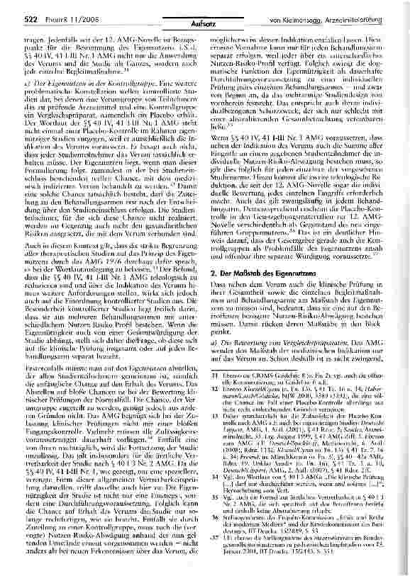 Vorschauseite 6: Das Prinzip des Eigennutzens in der klinischen Arzneimittelprüfung