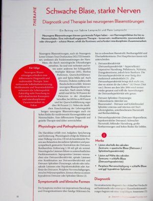 Vorschauseite 1: Schwache Blase, starke Nerven Diagnostik und Therapie bei neurogenen Blasenstörungen