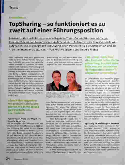 Vorschauseite 1: TopSharing - so funktioniert es zu zweit auf einer Führungsposition