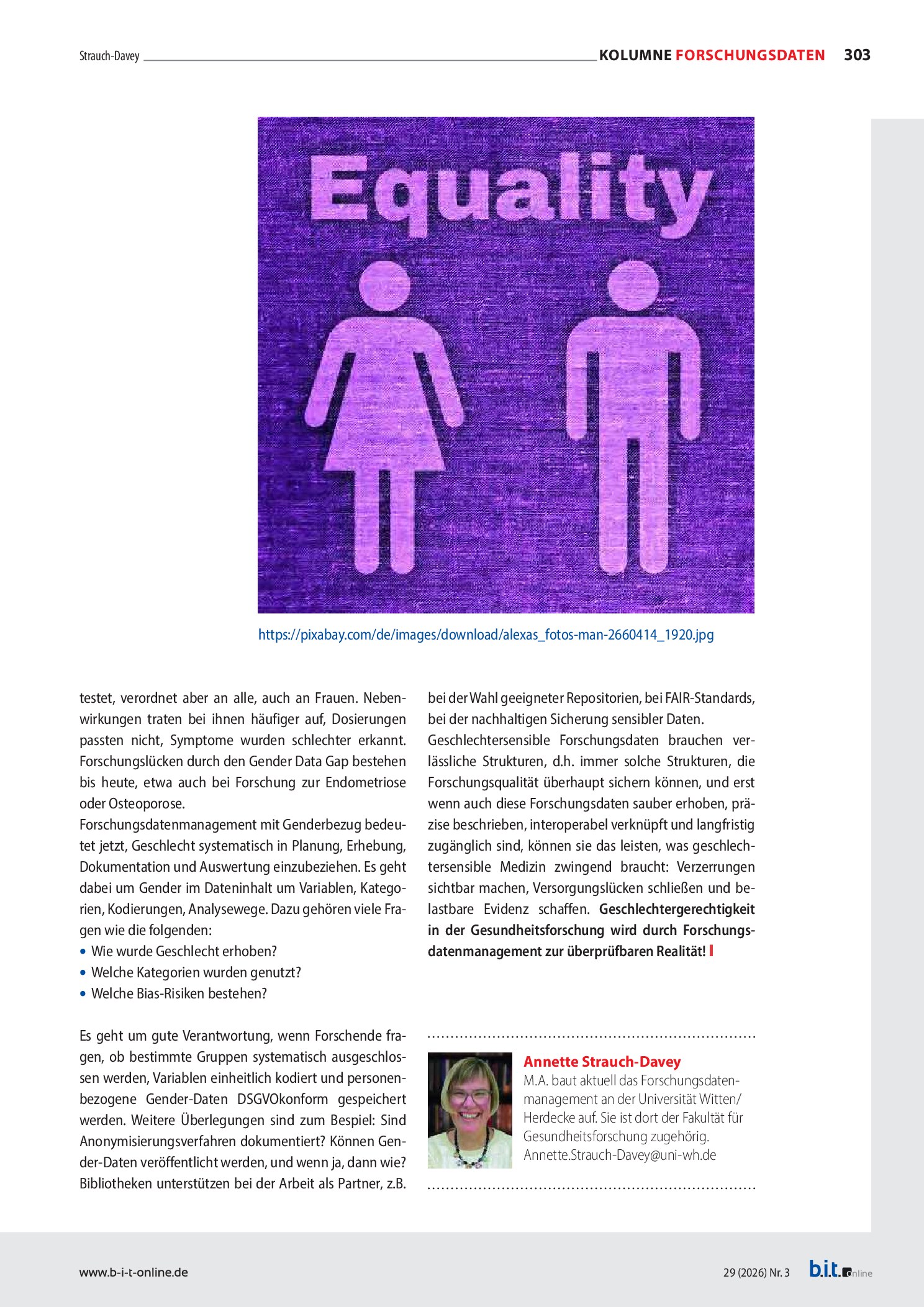 Vorschauseite 2: Forschungsdaten machen den Unterschied: Forschungsdatenmanagement als Motor der Gender Studies