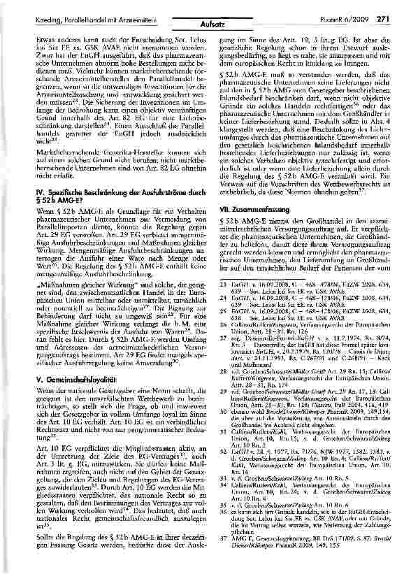 Vorschauseite 3: Auswirkungen des § 52 b AMG-E auf den Parallelhandel mit Arzneimitteln