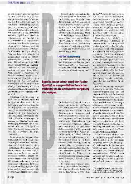 Vorschauseite 2: Wege zur qualitatsorientierten Vergütung