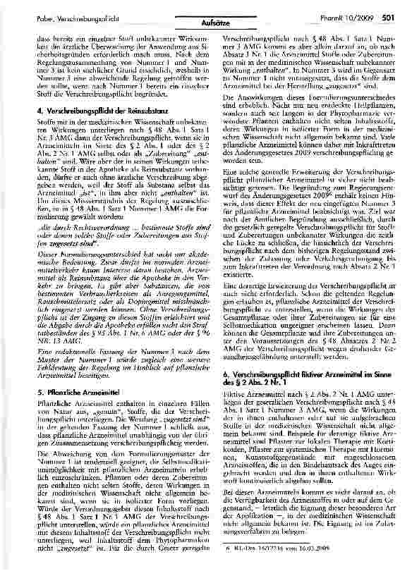 Vorschauseite 3: Die Verschreibungspflicht von Arzneimitteln nach dem Anderungsgesetz 2009