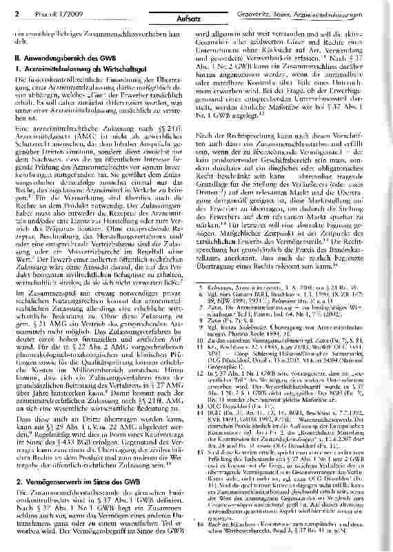 Vorschauseite 2: Übertragung von Arzneimittelzulassungen im Lichte der Fusionskontrolle