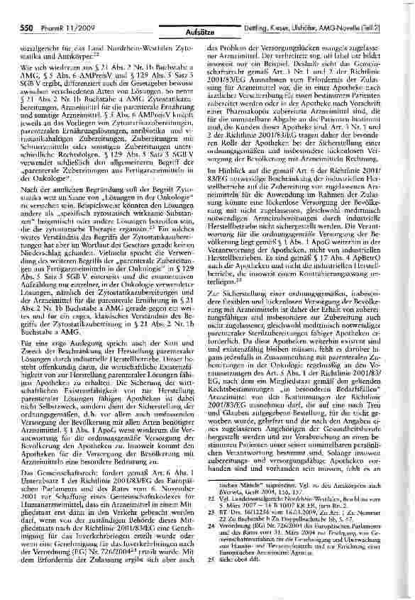 Vorschauseite 5: Zylostatikaversorgung nach der AMG-Novelle (Teil 2)
