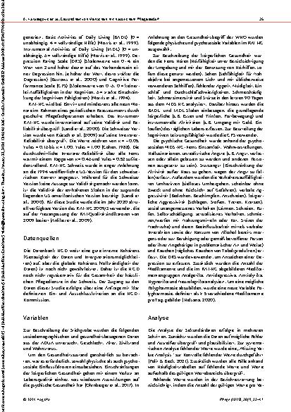 Vorschauseite 3: Die physische und psychische Gesundheit von Menschen mit häuslichem Pflegebedarf