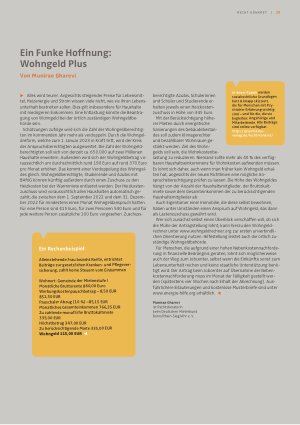 Vorschauseite 1: Ein Funke Hoffnung: Wohngeld Plus