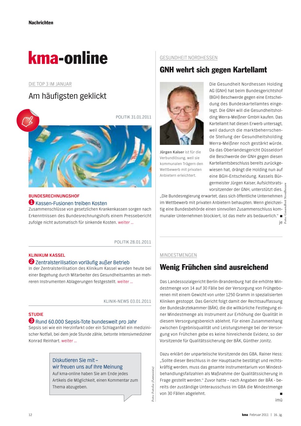 Vorschauseite 1: Wenig Frühchen sind ausreichend
