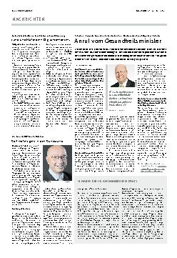 Vorschauseite 1: Anruf vom Gesundheitsminister