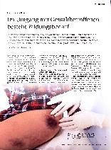 Vorschauseite 1: Im Umgang mit Gewaltbetroffenen besteht Bildungsbedarf.