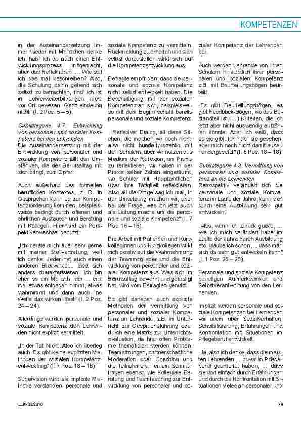 Vorschauseite 6: Personale und soziale Kompetenzen von Lehrenden in Pflegeberufen. Ergebnisse aus Interviews mit Lehrenden.