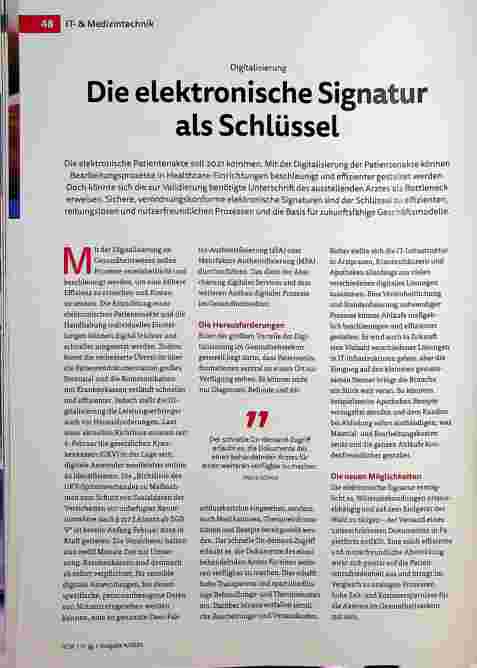 Vorschauseite 1: Die elektronische Signatur als Schlüssel