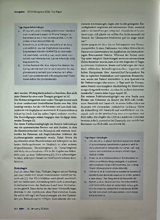 Vorschauseite 2: Top-Paper 2024 Was klinische Pharmazeuten gelesen haben sollten