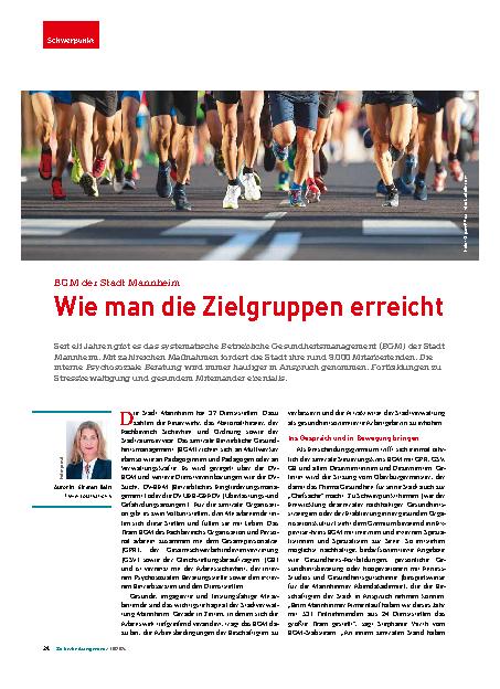 Vorschauseite 1: BGM der Stadt Mannheim: Wie man die Zielgruppen erreicht