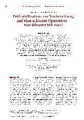 Vorschauseite 1: Prähabilitation zur Vorbereitung auf eine schwere Operation - was können wir tun?