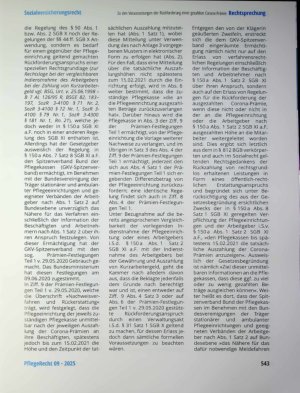 Vorschauseite 5: Zu den Voraussetzungen der Rückforderung einer an eine Pflegeeinrichtung (voraus-)gezahlten Corona-Prämie
