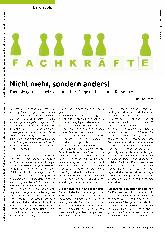 Vorschauseite 1: Nicht mehr, sondern anders! Therapie gestalten bei steigender Nachfrage und sinkender Ressource