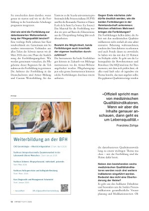 Vorschauseite 3: «Freude an der Arbeit mit medizinischen Qualitätsindikatoren entwickeln»
