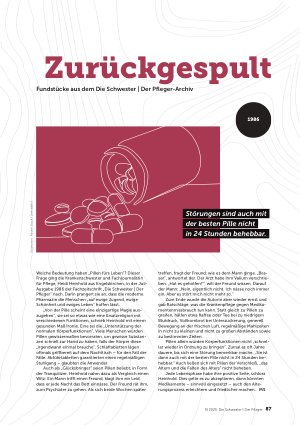 Vorschauseite 1: Zurückgespult Fundstücke aus dem Die Schwester | Der Pfleger-Archiv