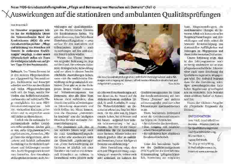Vorschauseite 1: Auswirkungen auf die stationären und ambulanten Qualitätsprüfungen